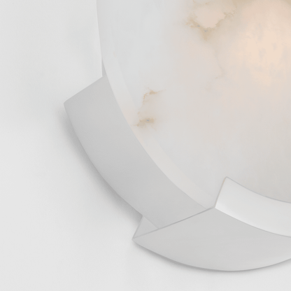 Melange Sconce - Polished Nickel with Alabaster