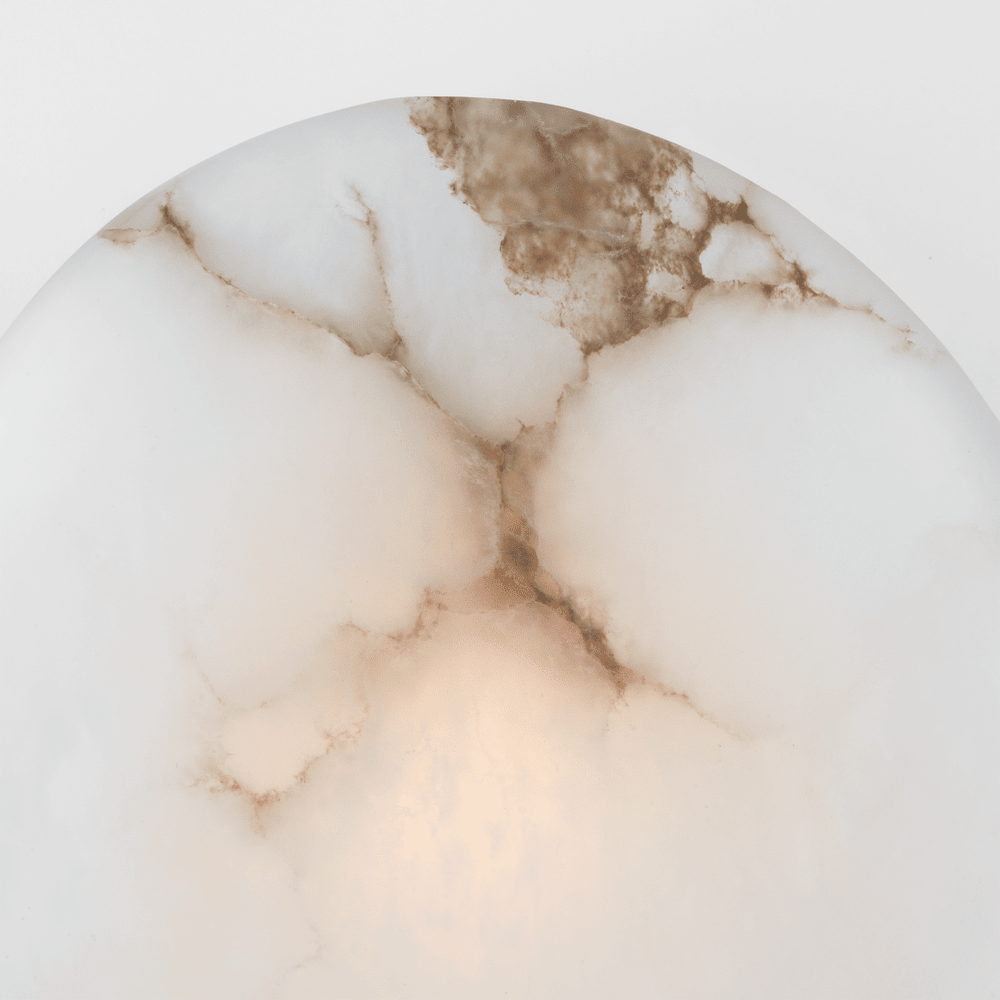 Melange Sconce - Polished Nickel with Alabaster