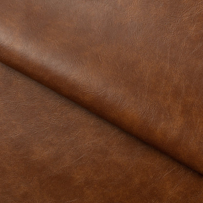 Halston Dining Chair | Vintage Tan Faux Leather & Oak