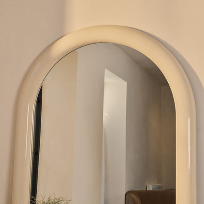 Obsidian - Full Length Arched Ivory Gloss Extra Large Mirror 200cm x 120cm