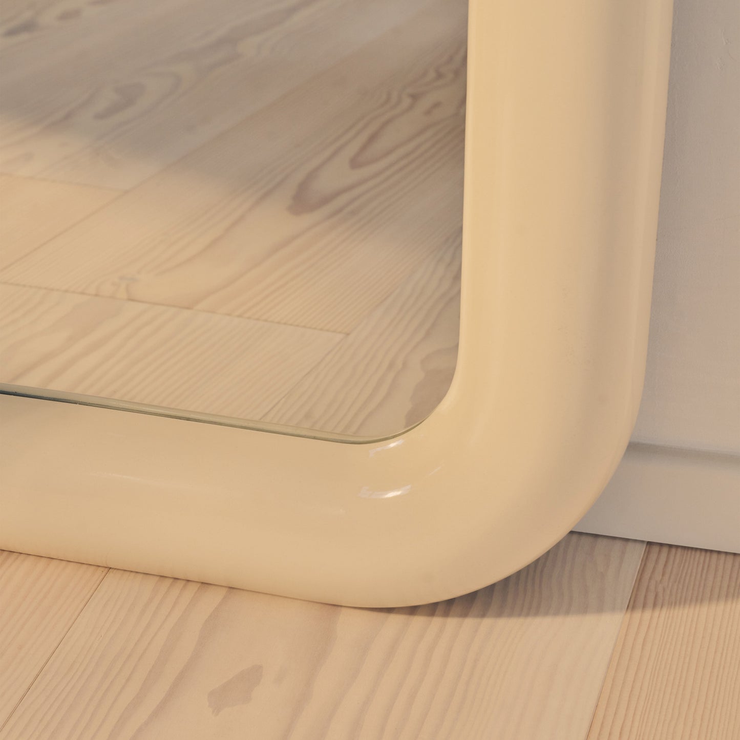 Obsidian - Full Length Arched Ivory Gloss Extra Large Mirror 200cm x 120cm