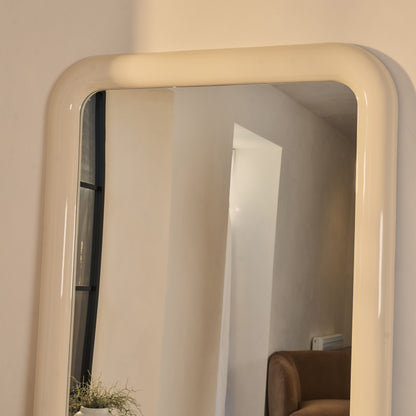 Obsidian - Full Length Rectangular Ivory Gloss Extra Large Mirror 200cm x 120cm