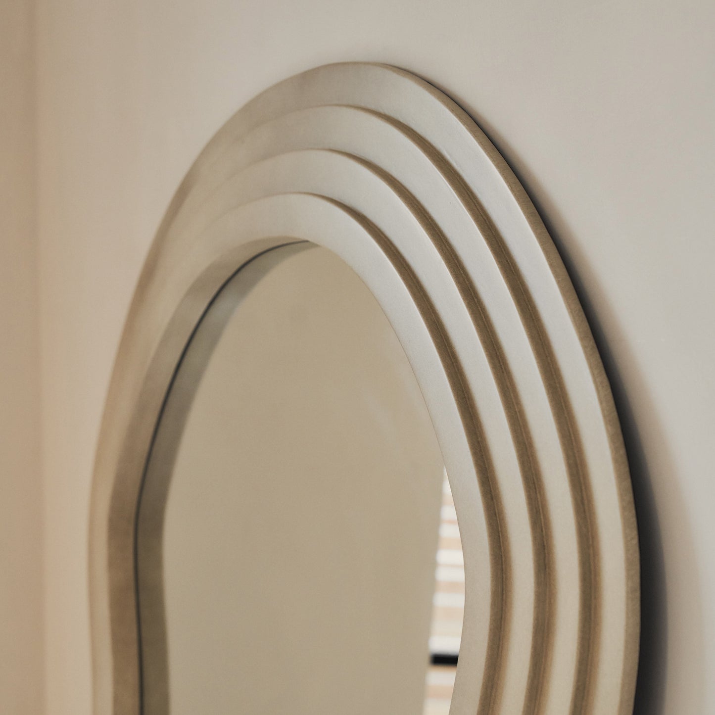 Luciana - Full Length Wave Concrete Extra Large Mirror 180cm x 105cm