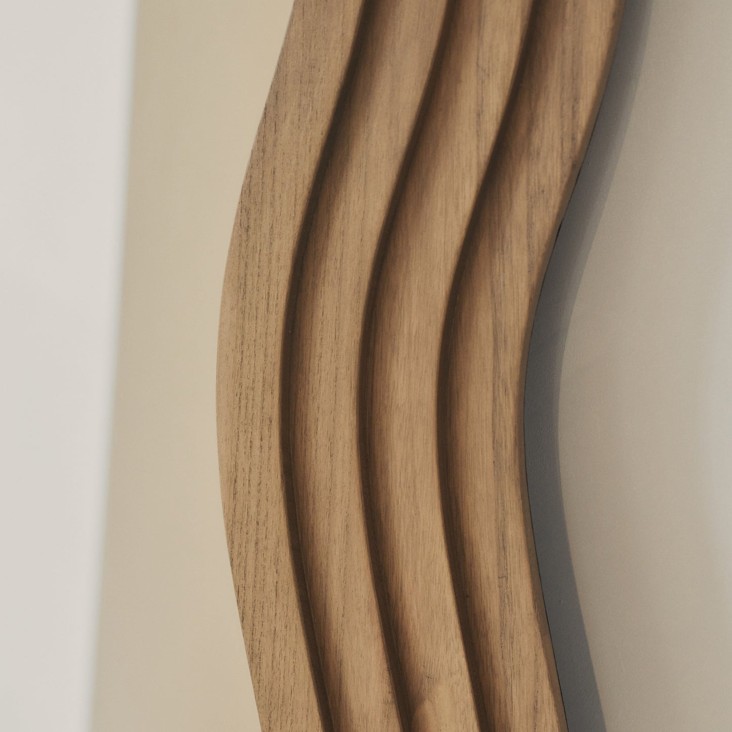 Luciana - Full Length Wave Warm Wood Extra Large Mirror 180cm x 105cm