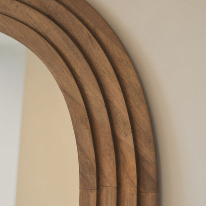 Luciana - Full Length Irregular Warm Wood Extra Large Mirror 200cm x 115cm