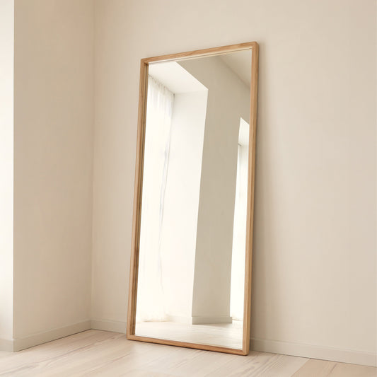 Arden - Light Wood Full Length Wooden Mirror 180cm x 80cm