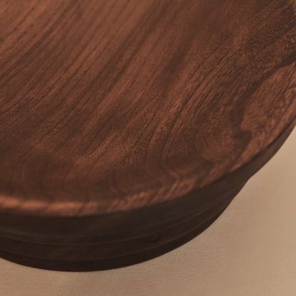 Luciana - Dark Wood Ribbed Bowl 30cm