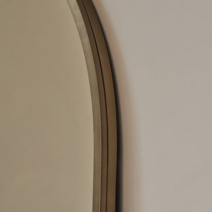 Higgins - Full Length Gold Large Arched Metal Mirror 170cm x 70cm