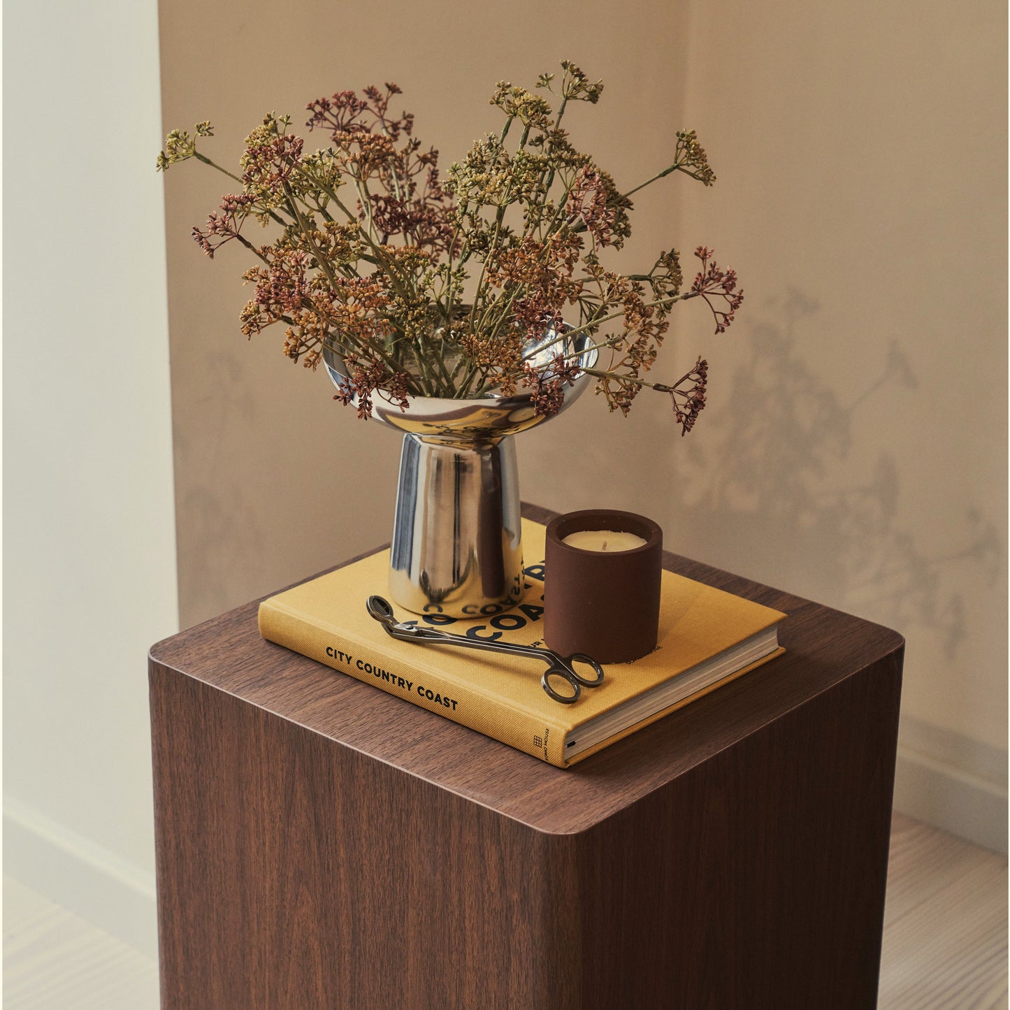 Luciana - Dark Wood Rectangular Side Table