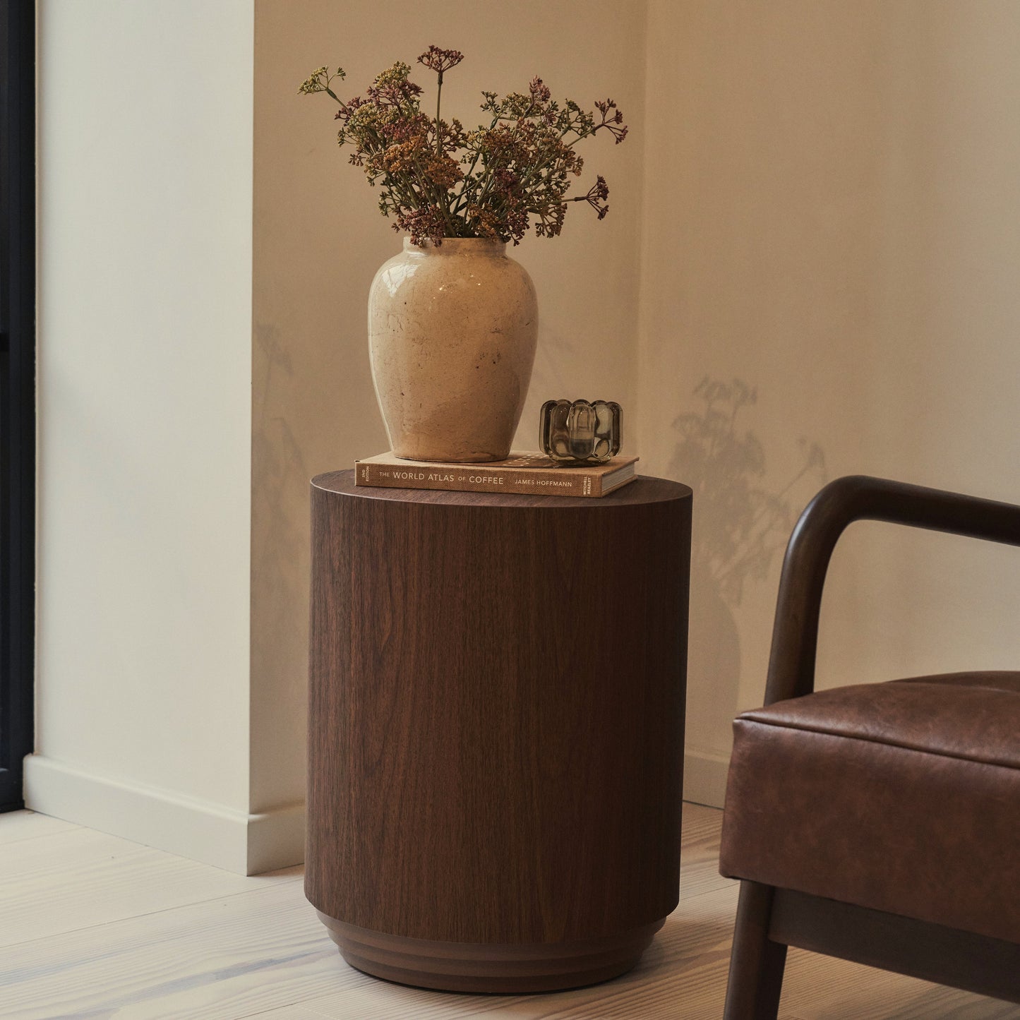 Luciana - Dark Wood Round Side Table