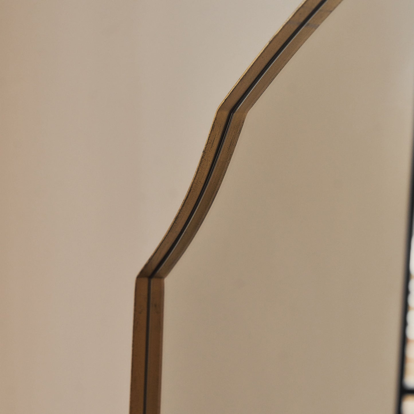 Isla - Gold Wide Arched Metal Overmantle Wall Mirror 120cm x 90cm