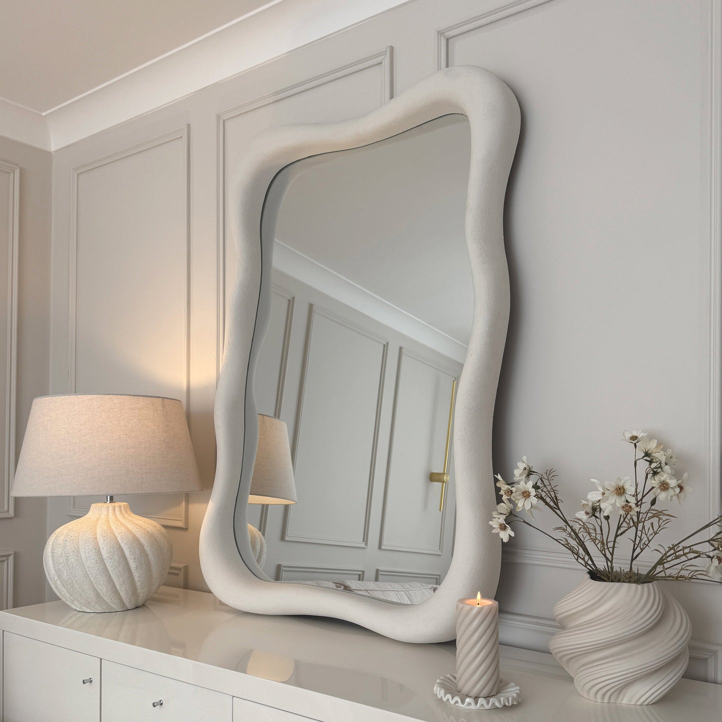 Wabi-Sabi - Large Concrete Irregular Wall Mirror 119cm x 76cm