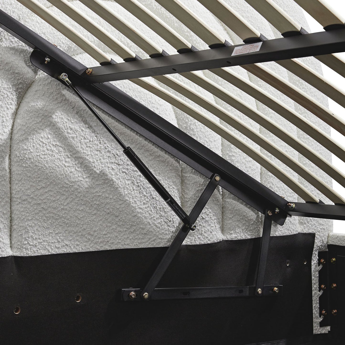 Archer White Boucle Ottoman TV Bed