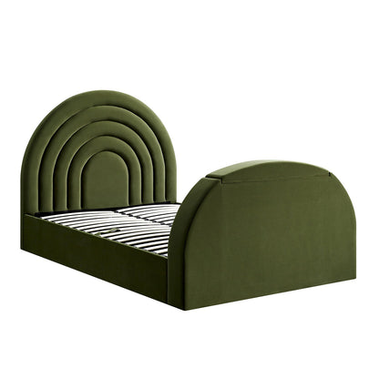 Archer Moss Green Velvet Ottoman TV Bed