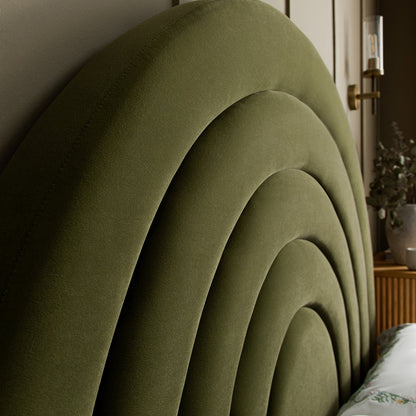 Archer Moss Green Velvet Ottoman TV Bed