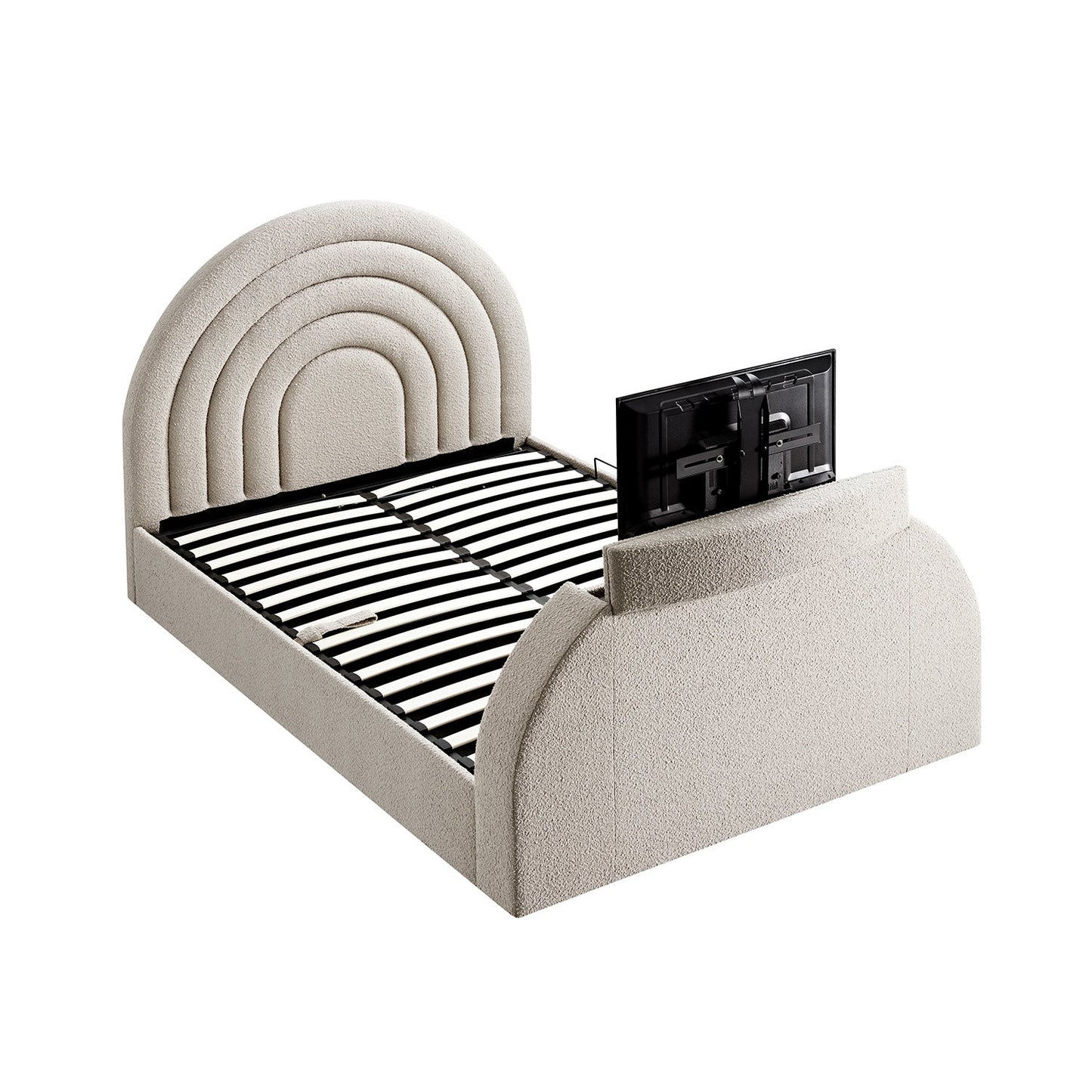 Archer Taupe Boucle Ottoman TV Bed