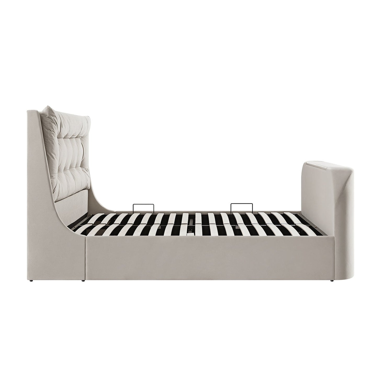 Hadley Champagne Velvet Ottoman TV Bed