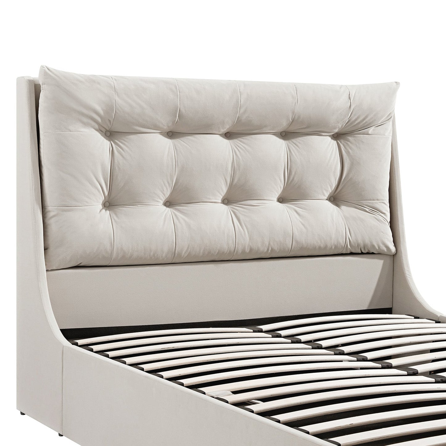 Hadley Champagne Velvet Ottoman TV Bed