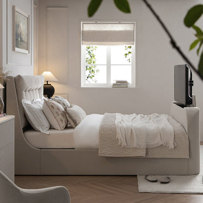 Hadley Champagne Velvet Ottoman TV Bed