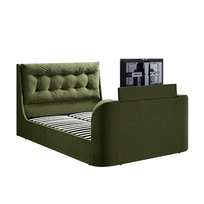 Hadley Moss Green Velvet Ottoman TV Bed