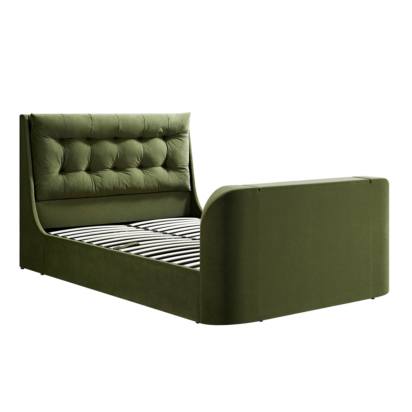 Hadley Moss Green Velvet Ottoman TV Bed
