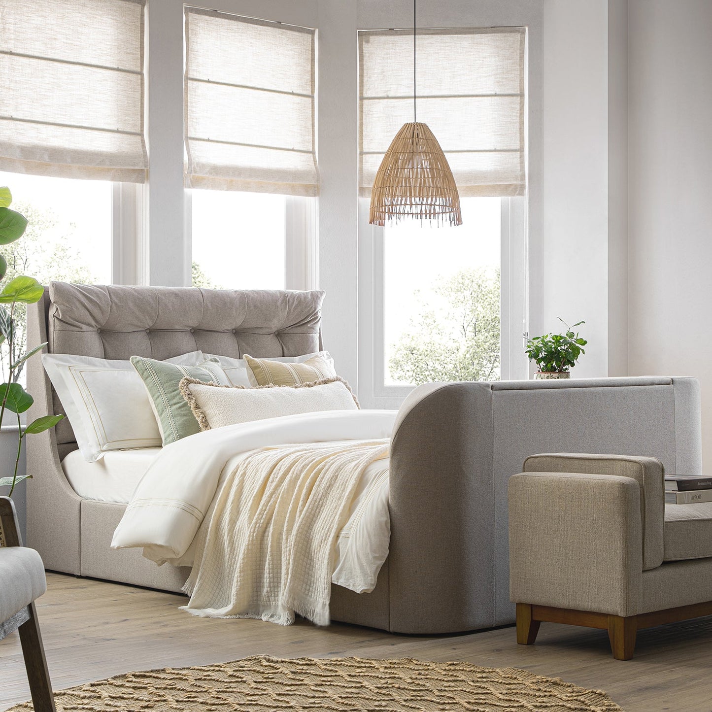 Hadley Stone Fabric Ottoman TV Bed