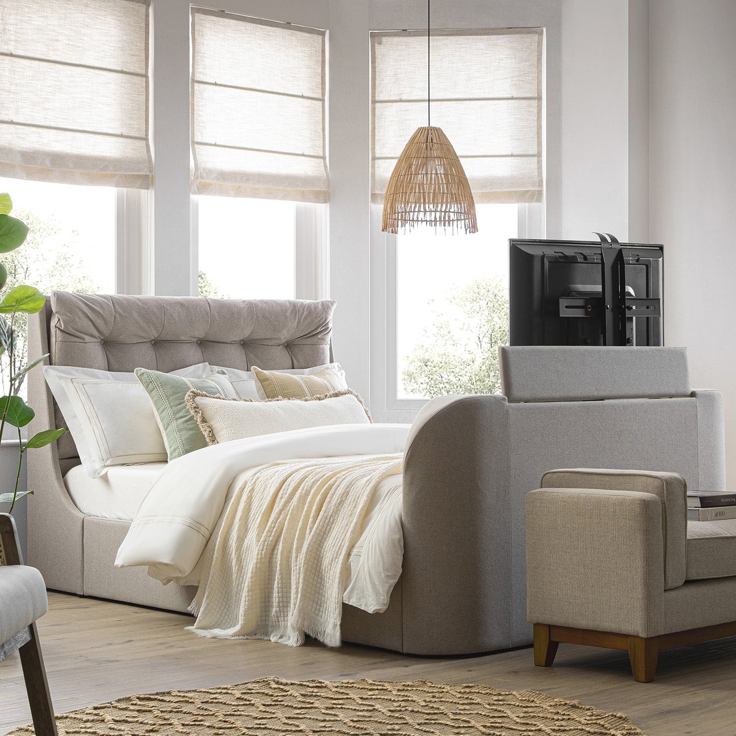 Hadley Stone Fabric Ottoman TV Bed