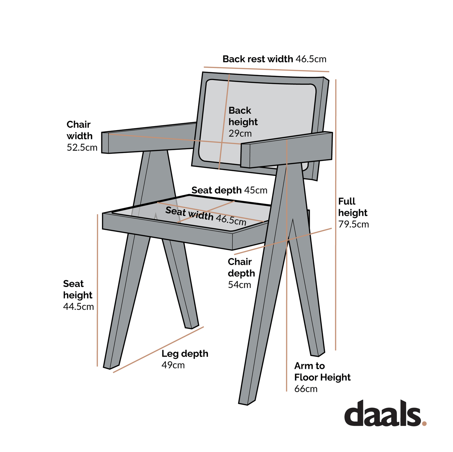Jeanne Dark Walnut Cane Rattan Solid Beech Wood Dining Chair