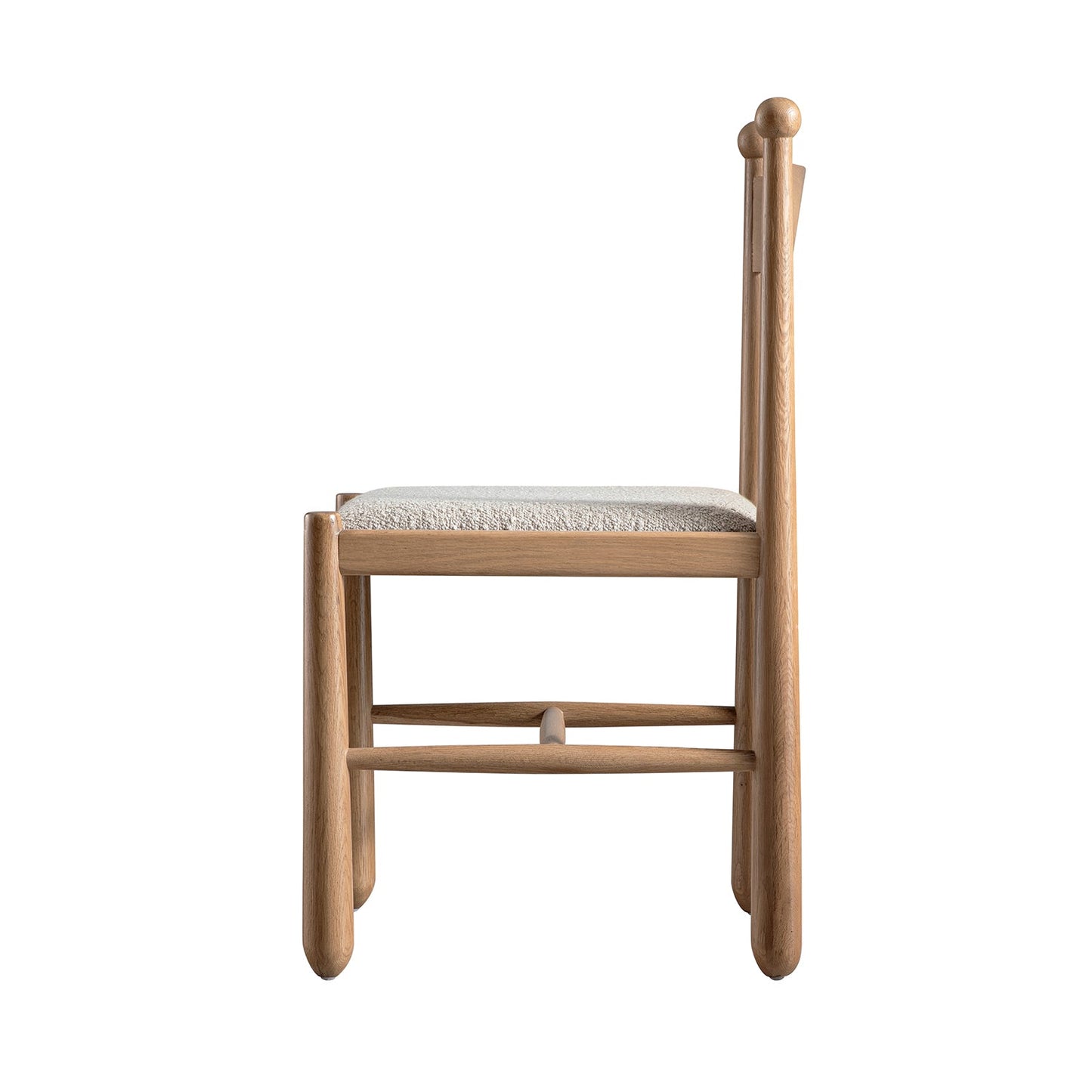 Tama Dining Chair, Light Taupe Boucle | Natural Oak Frame