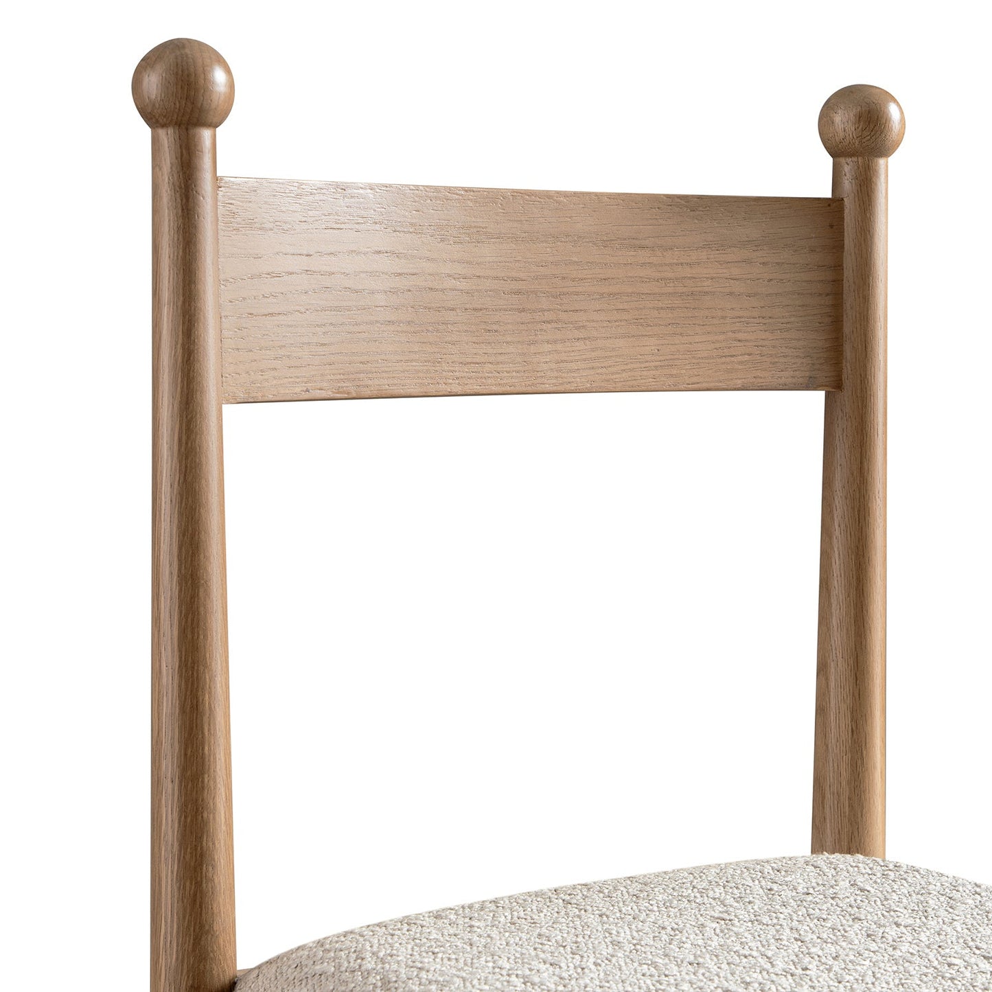 Tama Dining Chair, Light Taupe Boucle | Natural Oak Frame