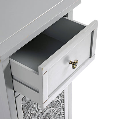 Chantilly Mid Grey Carved Bathroom Cupboard