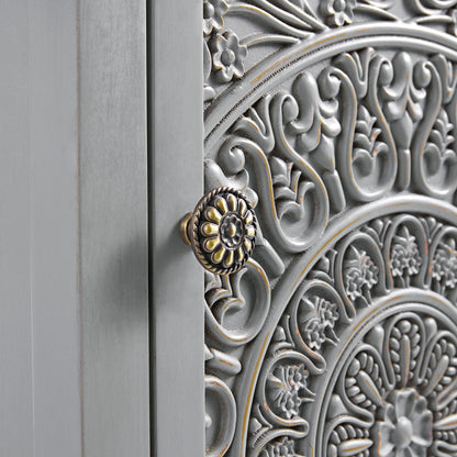 Chantilly Mid Grey Carved Bathroom Cupboard