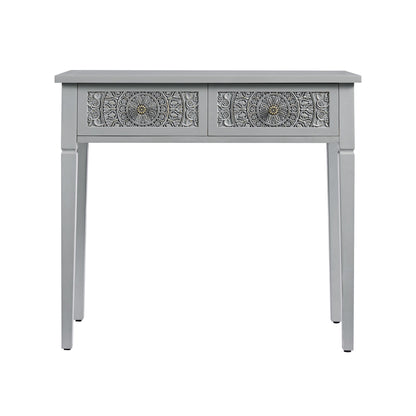 Chantilly Mid Grey Carved Console/ Dressing Table