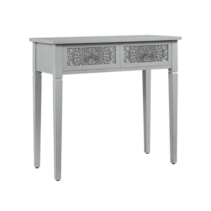 Chantilly Mid Grey Carved Console/ Dressing Table