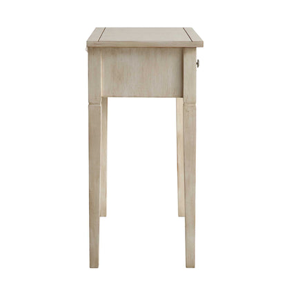 Chantilly Whitewashed Carved Console/ Dressing Table