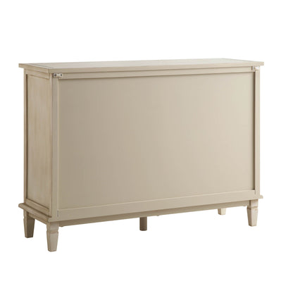 Chantilly Whitewashed Carved 3 over 4 Drawer Chest