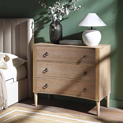 Thalia Concave Chest of Drawers, Natural
