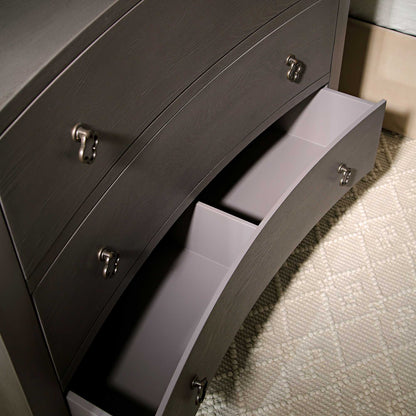 Thalia Concave Chest of Drawers, Silver Oak