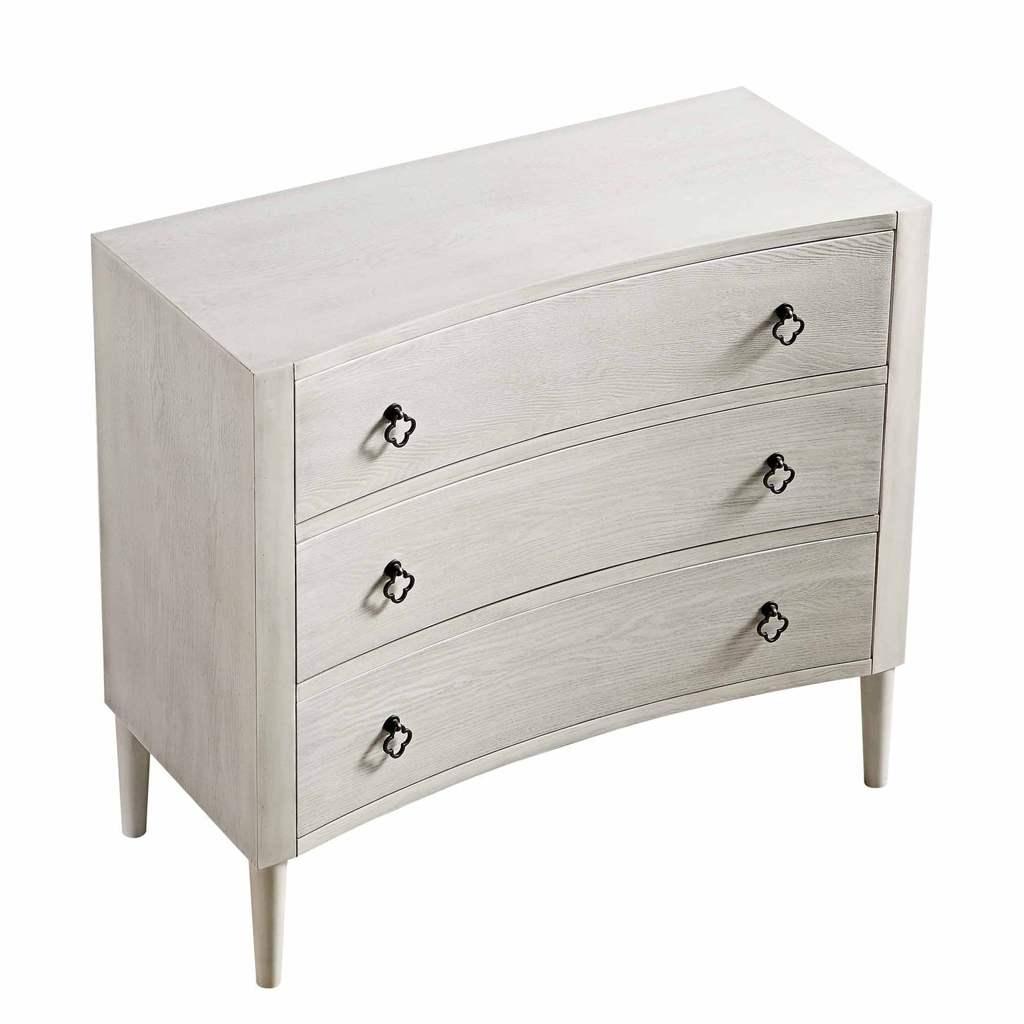Thalia Concave Chest of Drawers, Washed White