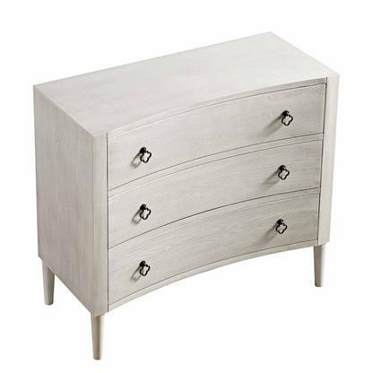 Thalia Concave Chest of Drawers, Washed White