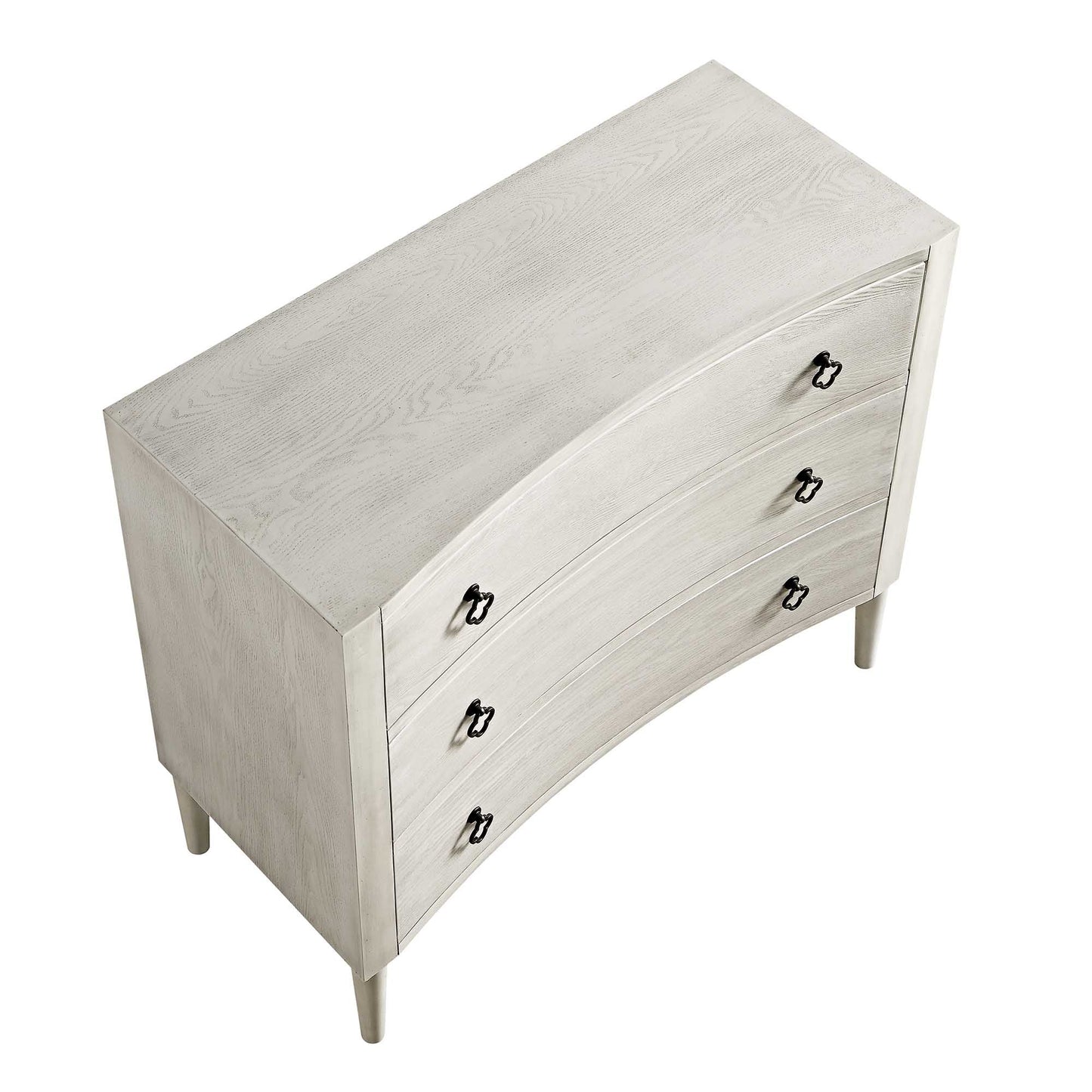 Thalia Concave Chest of Drawers, Washed White