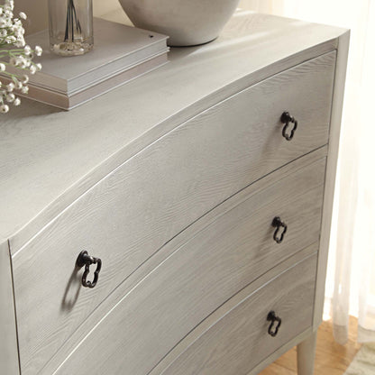 Thalia Concave Chest of Drawers, Washed White
