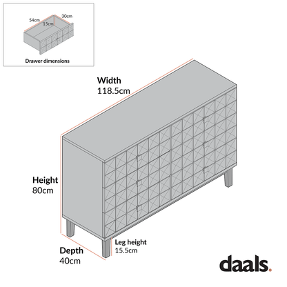 Gibbs Chest of 6 Drawers, Natural