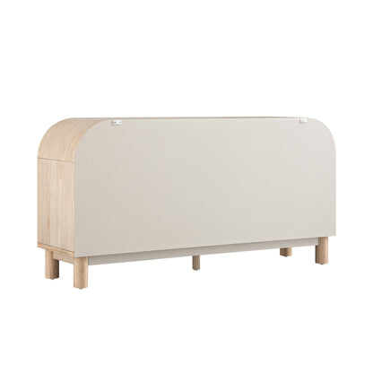 Maude Chest of 6 Drawers, Natural Ash with Raffia
