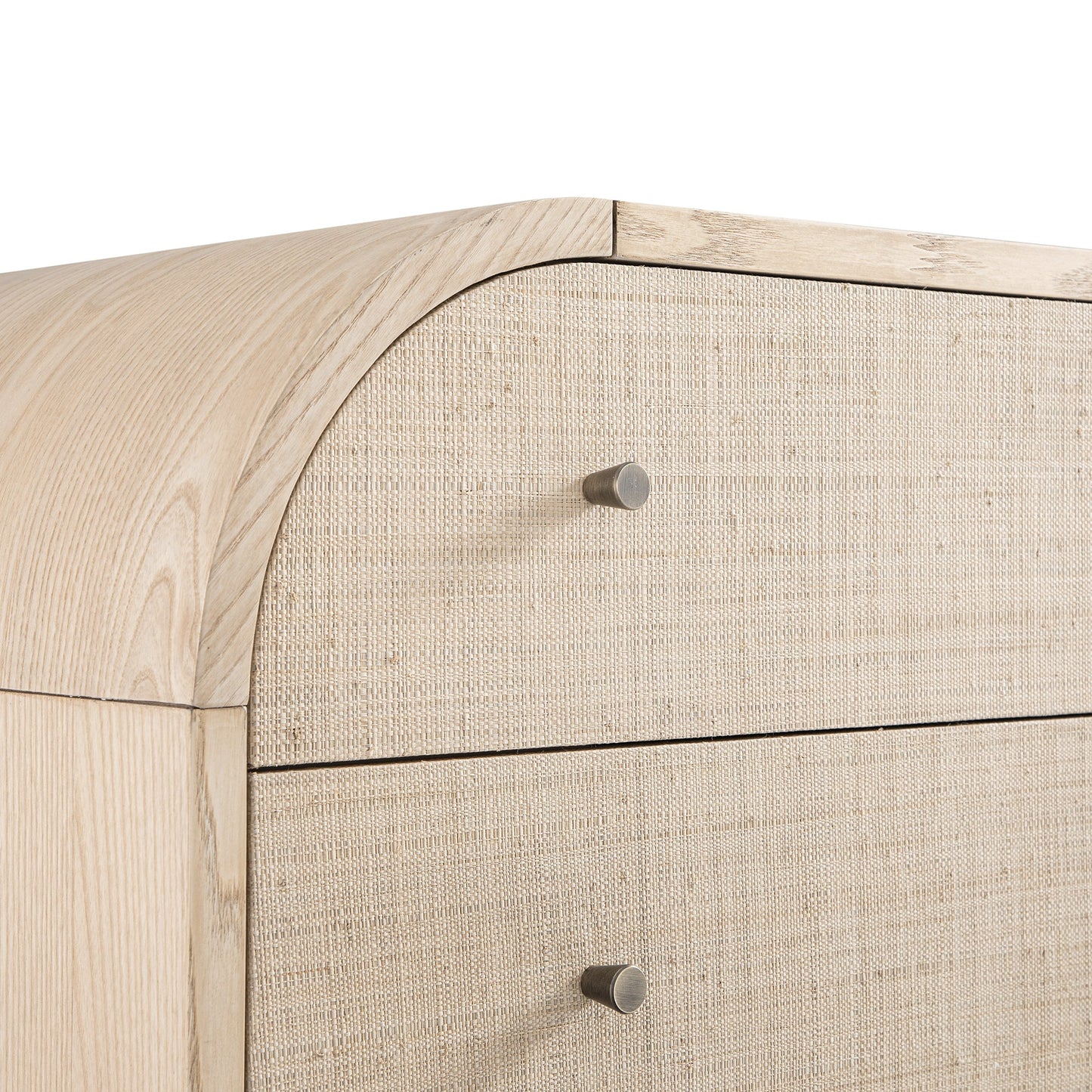 Maude Chest of 6 Drawers, Natural Ash with Raffia