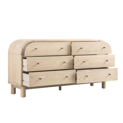 Maude Chest of 6 Drawers, Natural Ash