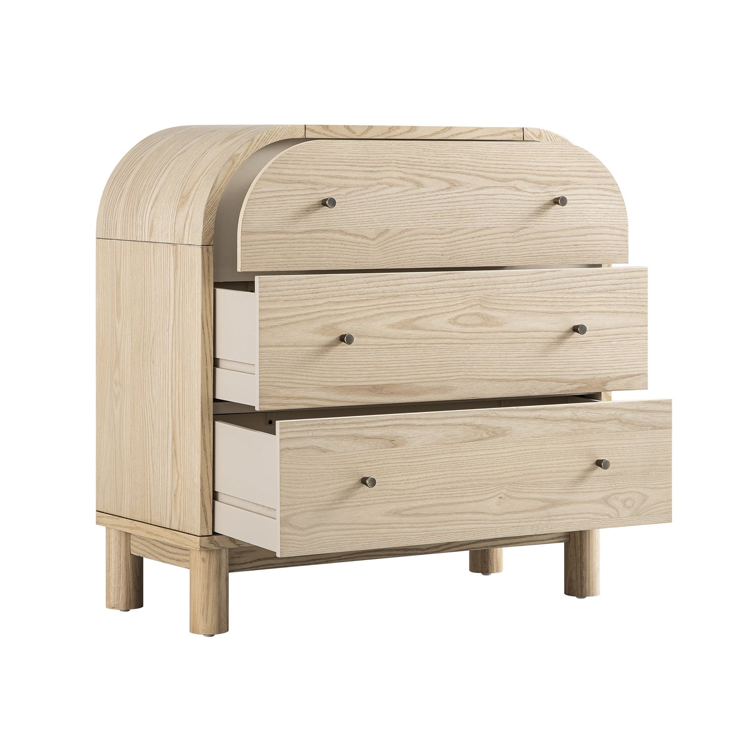Maude Chest of 3 Drawers, Natural Ash