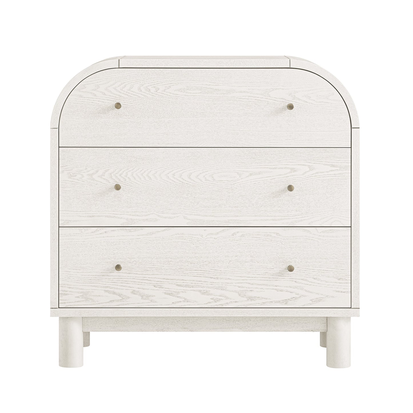 Maude Chest of 3 Drawers, Washed White Ash