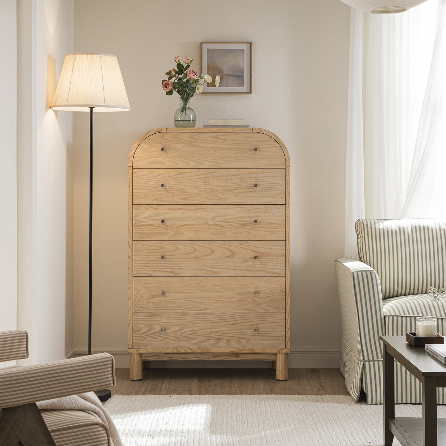 Maude Tall Chest, Natural Ash