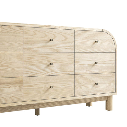 Maude 9 Drawer Chest, Natural Ash